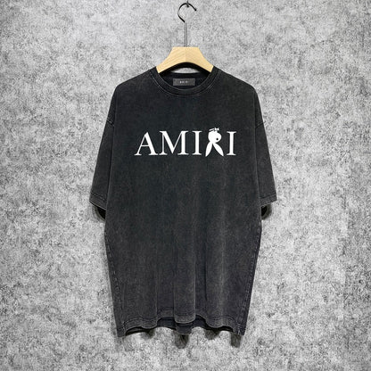 CASA-AMIRI 2025 New High Quality Cotton Flower Logo T-Shirt D028