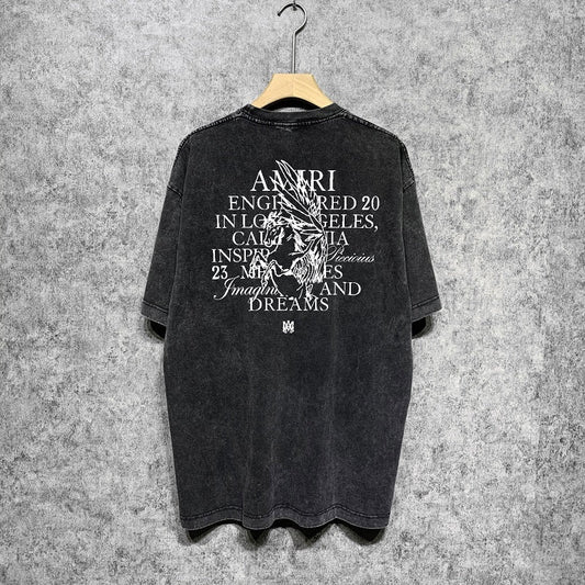 CASA-AMIRI 2025 New High Quality Cotton Flower Logo T-Shirt D080