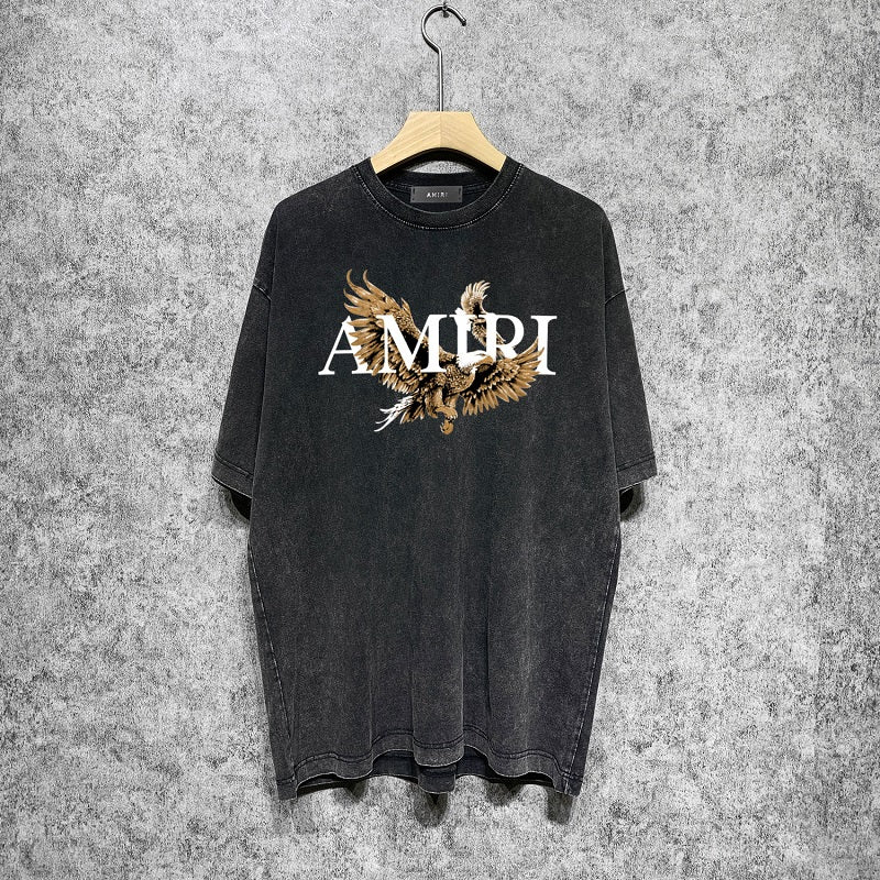 CASA-AMIRI 2025 New High Quality Cotton Flower Logo T-Shirt D035