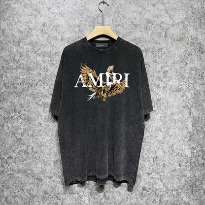 CASA-AMIRI 2025 New High Quality Cotton Flower Logo T-Shirt D035