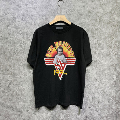 CASA-AMIRI 2025 New High Quality Cotton Flower Logo T-Shirt