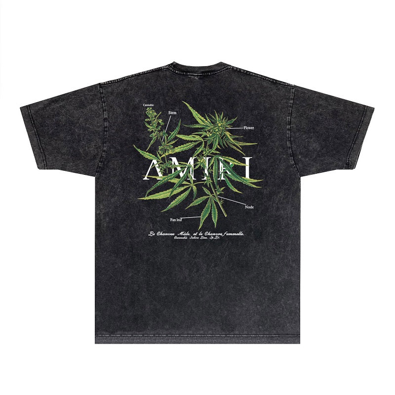 CASA-AMIRI 2025 New High Quality Cotton Flower Logo T-Shirt D062