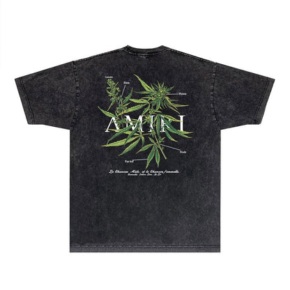 CASA-AMIRI 2025 New High Quality Cotton Flower Logo T-Shirt D062