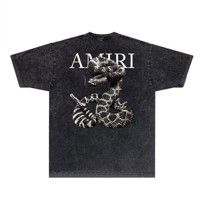 CASA-AMIRI 2025 New High Quality Cotton Flower Logo T-Shirt D040