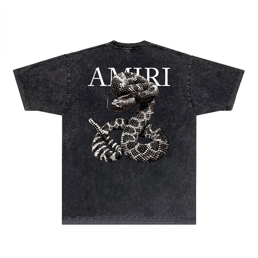 CASA-AMIRI 2025 New High Quality Cotton Flower Logo T-Shirt D040
