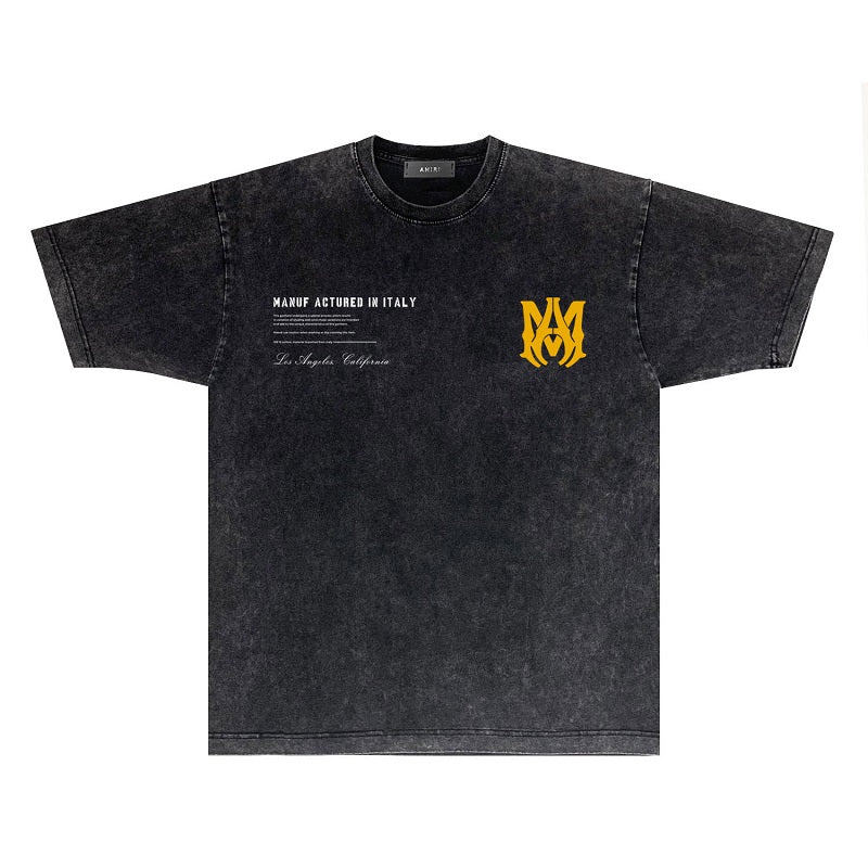 CASA-AMIRI 2025 New High Quality Cotton Flower Logo T-Shirt D054