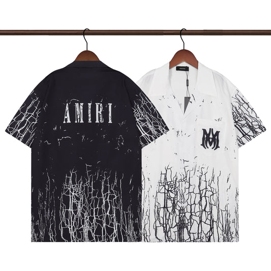 CASA-AMIRI 2025 New High Quality Cotton Flower Logo T-Shirt