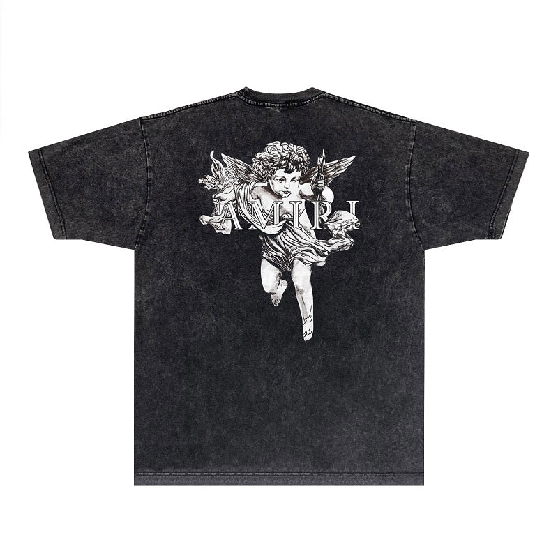 CASA-AMIRI 2025 New High Quality Cotton Flower Logo T-Shirt D061
