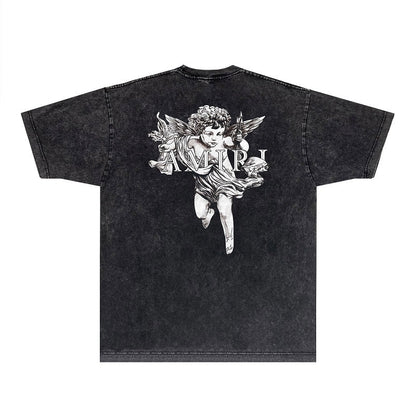 CASA-AMIRI 2025 New High Quality Cotton Flower Logo T-Shirt D061