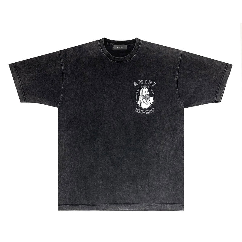 CASA-AMIRI 2025 New High Quality Cotton Flower Logo T-Shirt D07