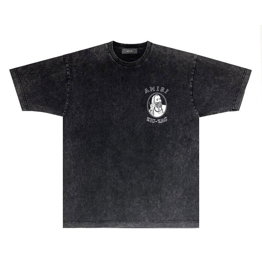 CASA-AMIRI 2025 New High Quality Cotton Flower Logo T-Shirt D07
