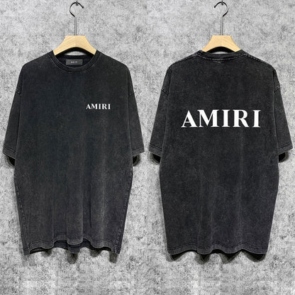 CASA-AMIRI 2025 New High Quality Cotton Flower Logo T-Shirt D070