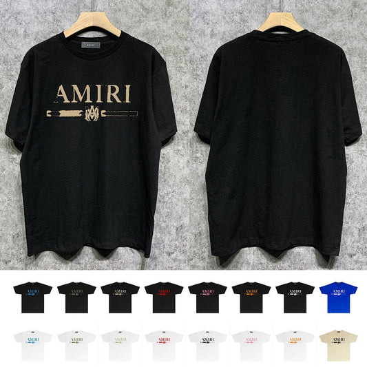 CASA-AMIRI 2025 New High Quality Cotton Flower Logo T-Shirt 081