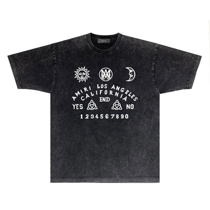 CASA-AMIRI 2025 New High Quality Cotton Flower Logo T-Shirt D073