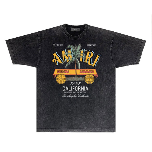 CASA-AMIRI 2025 New High Quality Cotton Flower Logo T-Shirt D005