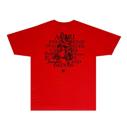 CASA-AMIRI 2025 New High Quality Cotton Flower Logo T-Shirt 080