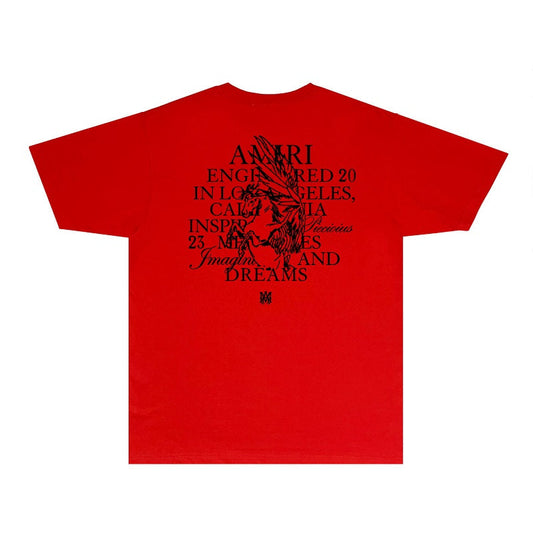 CASA-AMIRI 2025 New High Quality Cotton Flower Logo T-Shirt 080