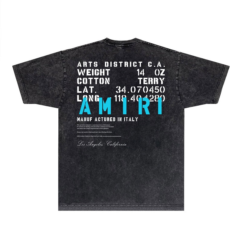 CASA-AMIRI 2025 New High Quality Cotton Flower Logo T-Shirt D054
