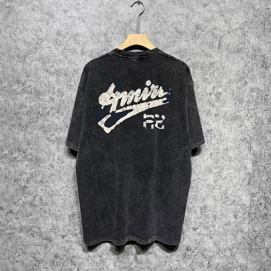 CASA-AMIRI 2025 New High Quality Cotton Flower Logo T-Shirt D082