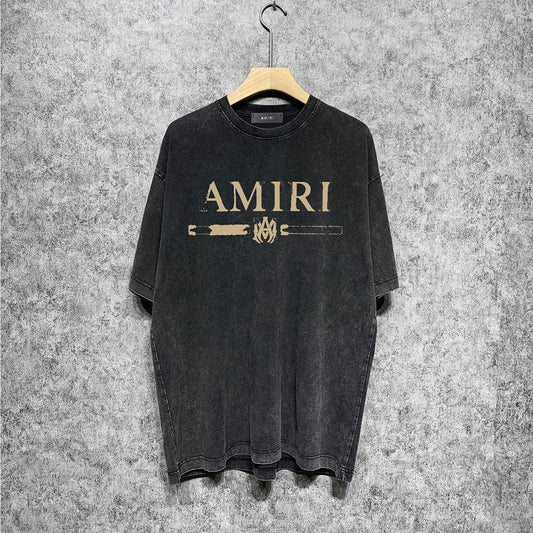 CASA-AMIRI 2025 New High Quality Cotton Flower Logo T-Shirt D081