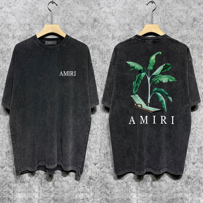 CASA-AMIRI 2025 New High Quality Cotton Flower Logo T-Shirt D059