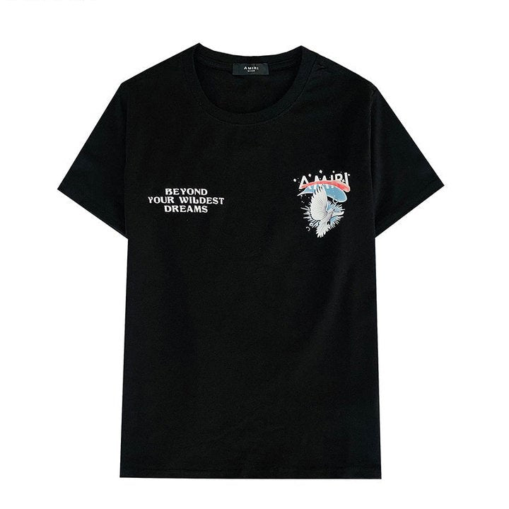 CASA-AMIRI 2025 New High Quality Cotton Flower Logo T-Shirt