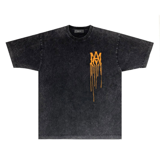 CASA-AMIRI 2025 New High Quality Cotton Flower Logo T-Shirt D023