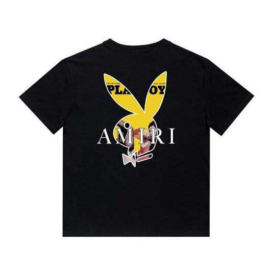 CASA-AMIRI 2025 New High Quality Cotton Flower Logo T-Shirt