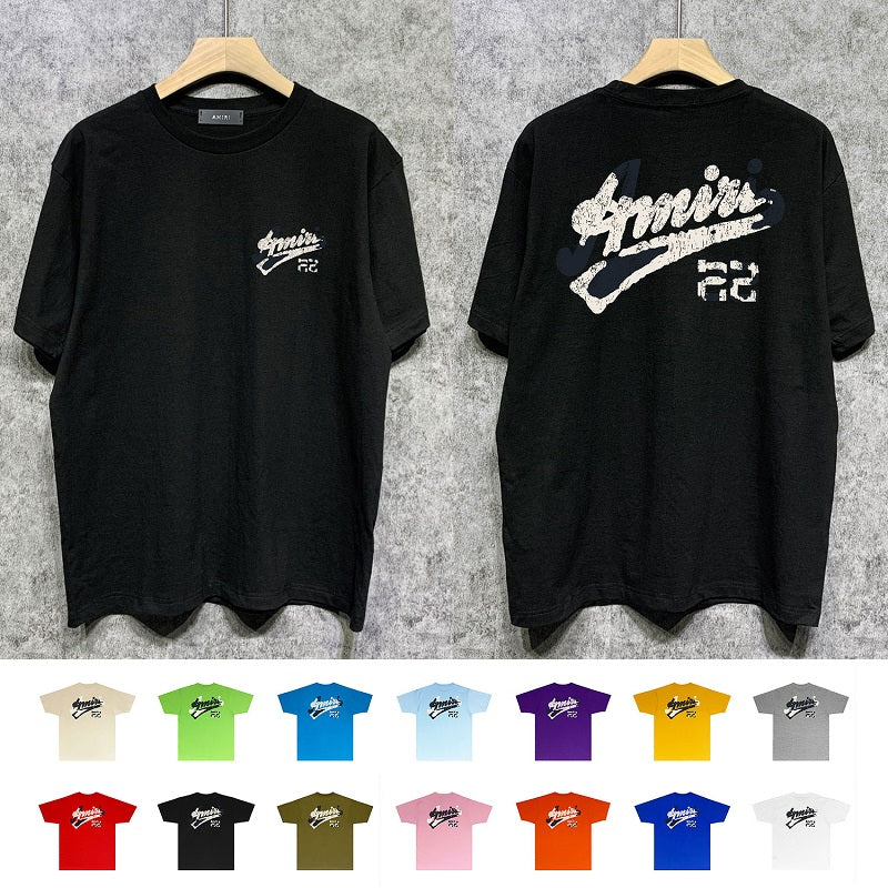 CASA-AMIRI 2025 New High Quality Cotton Flower Logo T-Shirt 082