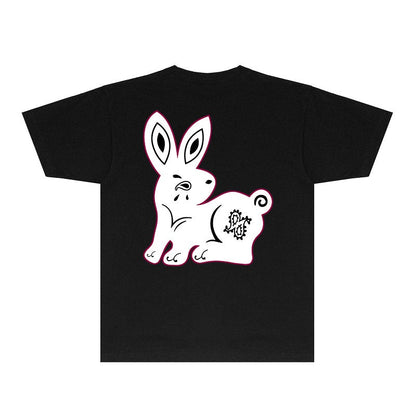 CASA-AMIRI 2025 New High Quality Cotton Flower Logo T-Shirt 079