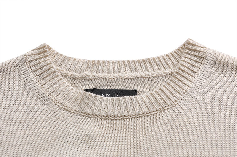 CASA-AMIRI 2025 NEW distressed sweater