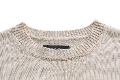 CASA-AMIRI 2025 NEW distressed sweater