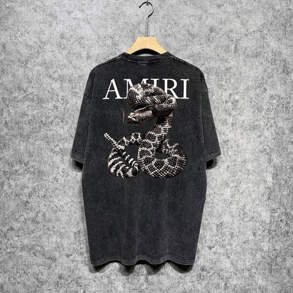 CASA-AMIRI 2025 New High Quality Cotton Flower Logo T-Shirt D040