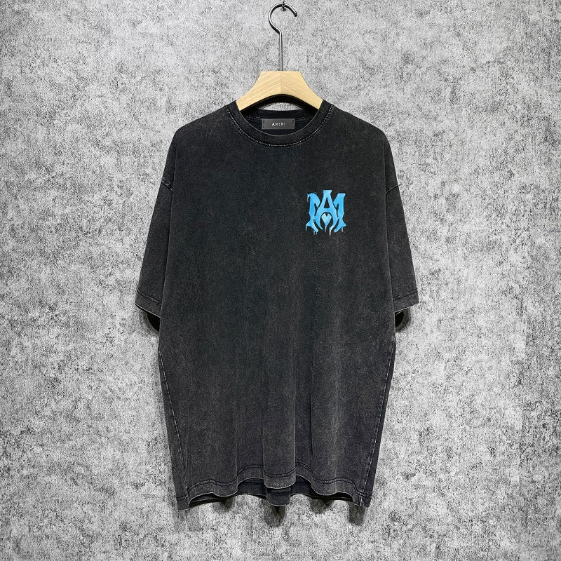 CASA-AMIRI 2025 New High Quality Cotton Flower Logo T-Shirt D045
