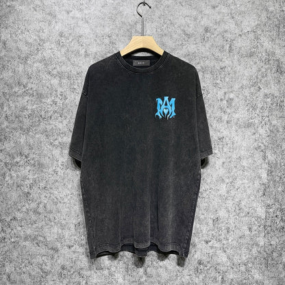 CASA-AMIRI 2025 New High Quality Cotton Flower Logo T-Shirt D045
