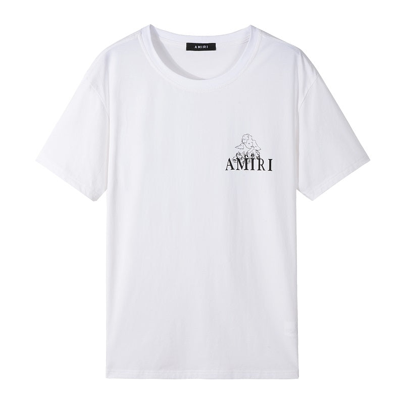 CASA-AMIRI 2025 New High Quality Cotton Flower Logo T-Shirt 2240
