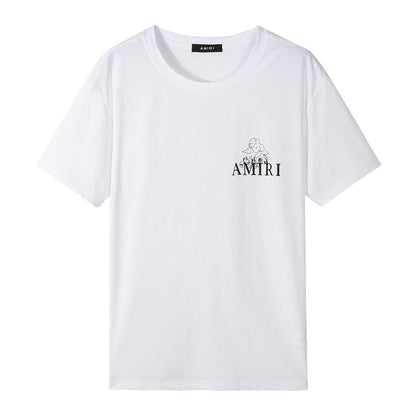 CASA-AMIRI 2025 New High Quality Cotton Flower Logo T-Shirt 2240