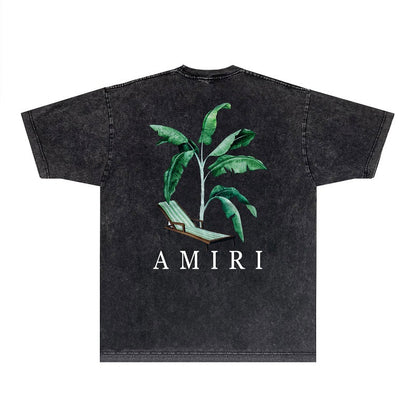 CASA-AMIRI 2025 New High Quality Cotton Flower Logo T-Shirt D059