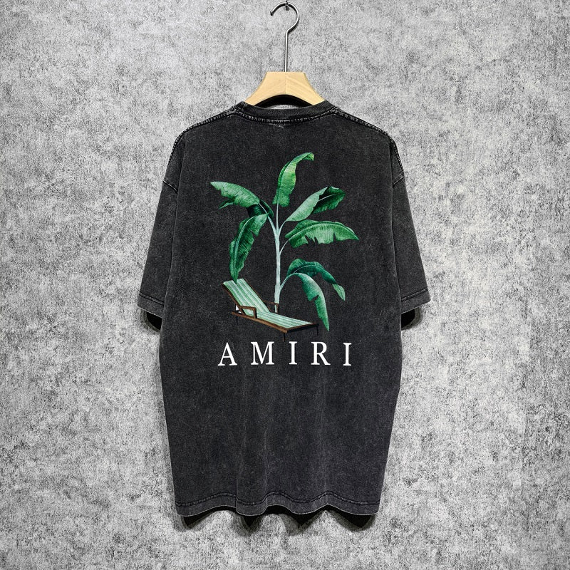 CASA-AMIRI 2025 New High Quality Cotton Flower Logo T-Shirt D059