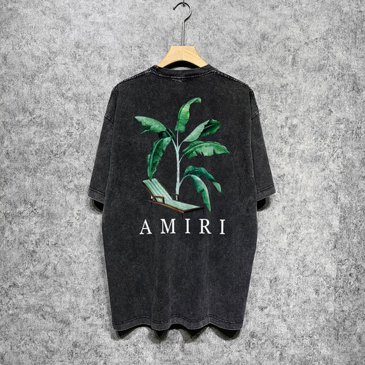 CASA-AMIRI 2025 New High Quality Cotton Flower Logo T-Shirt D059