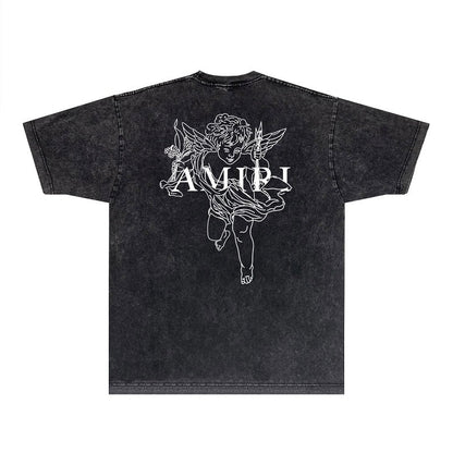 CASA-AMIRI 2025 New High Quality Cotton Flower Logo T-Shirt D026