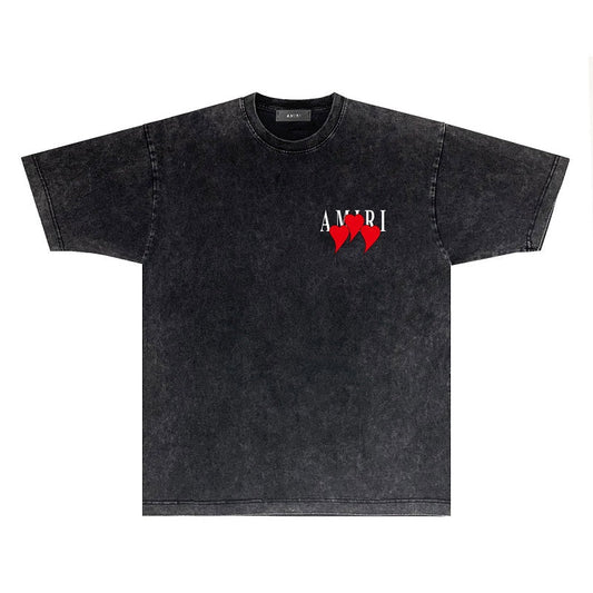 CASA-AMIRI 2025 New High Quality Cotton Flower Logo T-Shirt D004