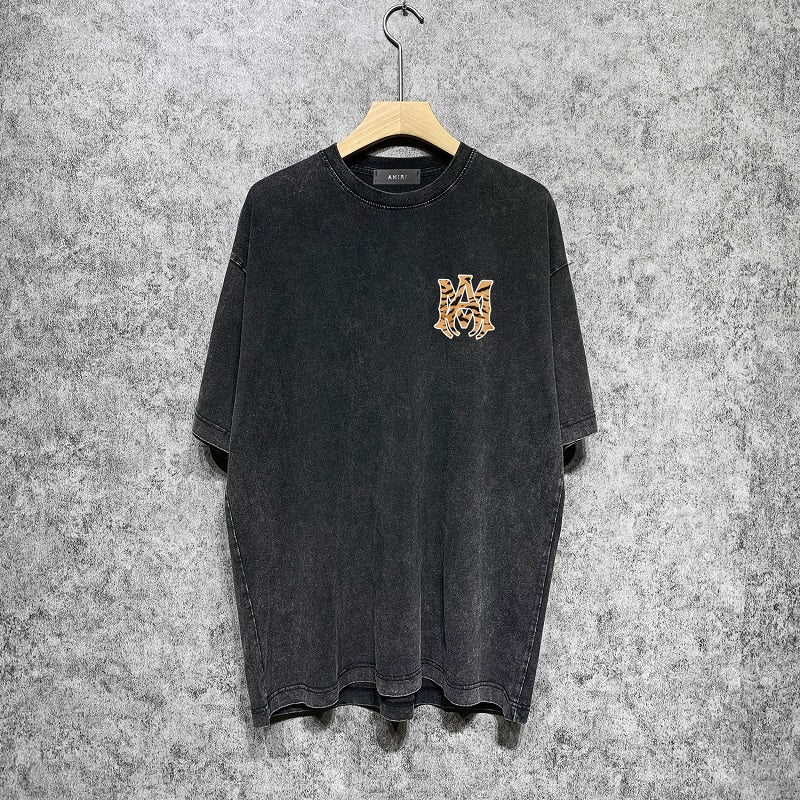 CASA-AMIRI 2025 New High Quality Cotton Flower Logo T-Shirt D043