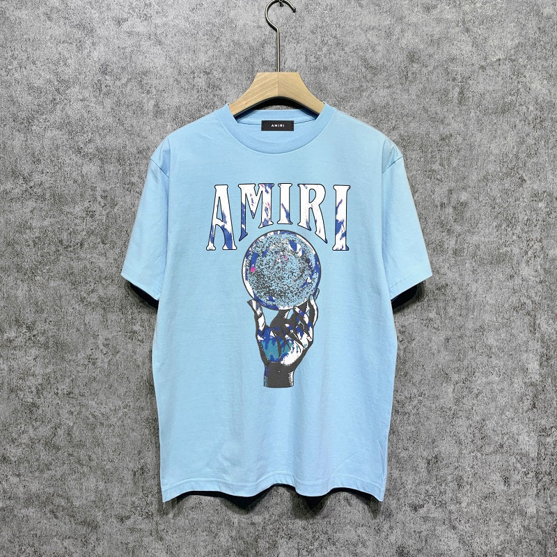 CASA-AMIRI 2025 New High Quality Cotton Flower Logo T-Shirt 074