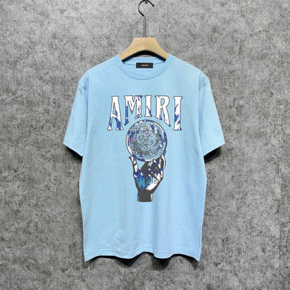 CASA-AMIRI 2025 New High Quality Cotton Flower Logo T-Shirt 074