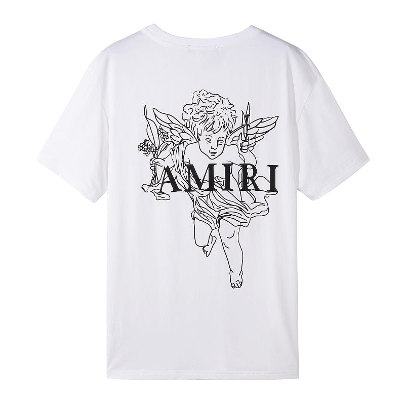 CASA-AMIRI 2025 New High Quality Cotton Flower Logo T-Shirt 2240