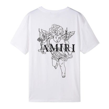 CASA-AMIRI 2025 New High Quality Cotton Flower Logo T-Shirt 2240