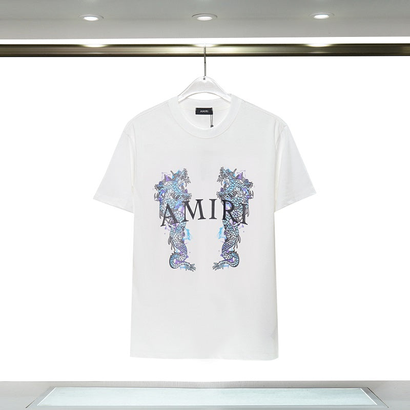 CASA-AMIRI 2025 New High Quality Cotton Flower Logo T-Shirt