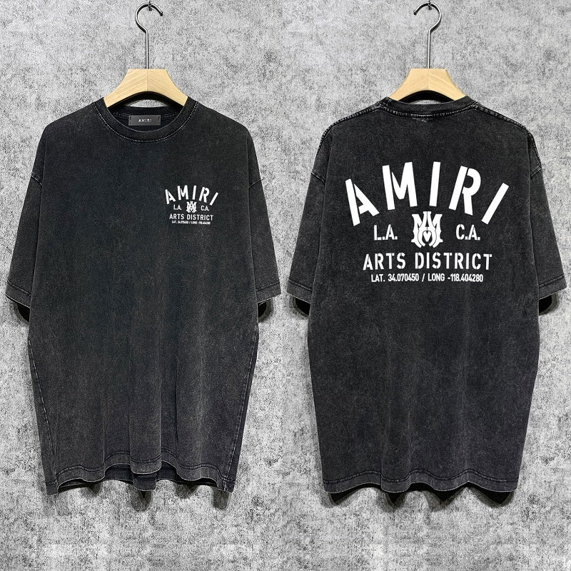 CASA-AMIRI 2025 New High Quality Cotton Flower Logo T-Shirt D056