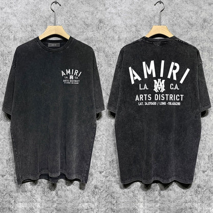 CASA-AMIRI 2025 New High Quality Cotton Flower Logo T-Shirt D056